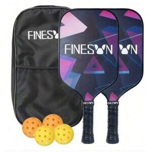 Finesun Pickleball Paddle, FS2-S1 Fiberglass Pickleball Set 2 Pickleball Rackets